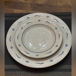 Longaberger Pottery salad/ dessert plate & dinner plate 
10”
7”